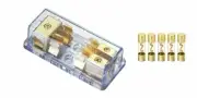 20 Amp 4-Gauge In 2 8-Gauge Out AGU Fuse Distribution Block Dual Holder