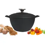 【JMT】全新造型18.5 公分鑄鐵琺瑯煮飯鍋；湯、燉鍋、烘焙烤鍋、麵包鍋