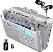 K7 Cassette Player - MP3 Cassette Converter - Portable Audio Cassette Player - Built-in Microphone and Speaker - Rechargeable Battery - Earphones - 16 GB SD Card