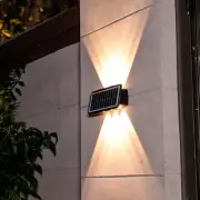 Waterproof LED Solar Wall Light Outdoor Up Down Garden Balcony Porch Lamp