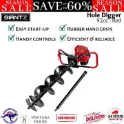 Giantz Petrol Post Hole Digger 92CC Drill Borer Fence 200mm Auger Bits Extension