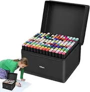 Drawing Markers - Coloring Marker Pens Double Tip | 168 Colors Crafting Tools Aesthetic Pens School Supplies, Craft Set for Adults Kids Journaling Painting Sketching