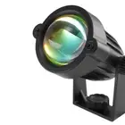 USB Sunset Night Light Projector Lamp Atmosphere Lights Rotatable Floor4344