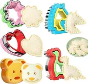 AKHMLEF Sandwich Cutter and Sealer, Sandwich Cutter for Kids 5 PCS（BIG）, Decruster Sandwich Maker, Great for Lunchbox and Bento Box - Boys and Girls Kids, V-001