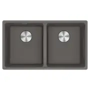 Franke Maris Double Bowl Flushmount Sink - Stone Grey MRG220-35SG-FPC