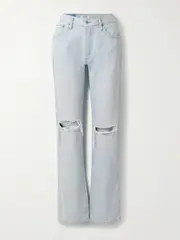 [RE/DONE] RE/DONE - 90s Loose High-rise Straight-leg Jeans - Light denim - 25 25 Blue