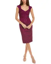 Theia Jacquard Cocktail Dress