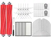 Main Side Brush Hepa Filter Mop Cloth Compatible for Roborock Q7/ Q7+/ Q7 Max/ Q7 Max+/ Q7 Plus/ Q7 Max Plus/ T8 Robot Vacuum Cleaner(As Shown e)