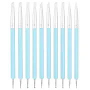 10 Pcs Silicone Clay Sculpting Tool, White/Blue (5mm)
