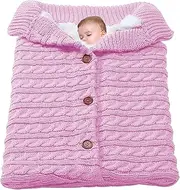 Stroller Winter Sack, Warm Autumn Soft Thick Knit Stroller Wrap, with Buckles Weatherproof Soft Thick Knit Stroller Wrap Sack for All Stroller