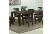 Dining Table 180cm Medium Size with Solid Acacia Wooden Base in Chocolate Colour