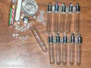 1 clear mini tube Glass bottles vials charms pendants wedding favors supplies Nw