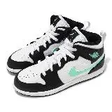 在飛比找遠傳friDay購物優惠-Nike 童鞋 Jordan 1 Mid PS 中童 白 黑
