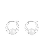Splendid Pearls 8-8.5mm Pearl Hoops