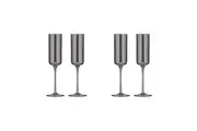 2x 2pc Tempa Verity Champagne Crystal Glass Home Barware Set Modern Design Smoke