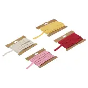 1/4 Inch Double Fold Bias Tape (Warm White,Pink,Light Yellow,Deep Red 6 Yards)