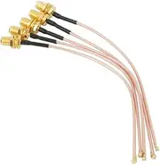 5pcs SMA Female Coaxial Cable Connector Coax Adapter to UFL/u.FL/IPX/IPEX RF Assembly 50Ω 15cm