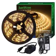 20FT LED Strip Light Warm White 360 LED Beads,12V Soft Dimmable warm Lights S...