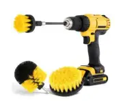 4 Piece Drill Brush Attachment Set - Power Scrubber Brush Cleaning Kit - All Pur