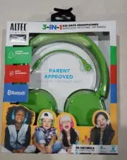 Altec Lansing MZX4100-PGRN-STK-6 Kid Friendly 3-In-1 Headphone New