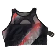 ADIDAS Aeroready Women's Training Mesh Crop Top NWT Black / Red Sz L