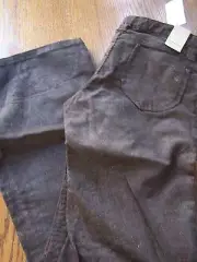 NWT Gap Kids Adjustable Waist Brown Sparkle Corduroy Pants Girl Size 10 Slim