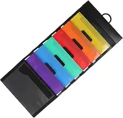 SEWACC Hanging File Organizer Accordion Document Holder for Wall Mounted Storage Portable Over the Door File Organizer for Office Classroom Home Use Black