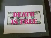 Death NYC 19x13 Signed Graffiti Pop Art Print RARE EDITION Benjamin's Death Is