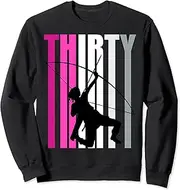 [X.Style] Womens 30th Archery Birthday Archer Queen Bow Arrow Sweatshirt ds1919 Sweater (M) Black