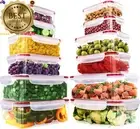 24PC Plastic Airtight Food Storage Containers Leakproof Kitchen Pantry Set Red