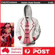 Cartoon Hazbin Hotel Lucifer Morningstar Cosplay Costume Hoodie Zip Sweatshirts