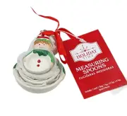 Holiday Time Christmas Elf Stacking Measuring Spoons Nesting Graduated Sizes New