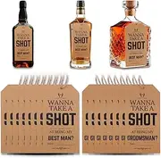 16pcs Groomsmen Proposal Cards, 2 Styles Premium Paper Will You Be My Groomsman Cards Groomsman & Bridesmaid Invitation Best Man Card Set Perfect Groomsman Gifts for Wedding(Brown)