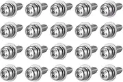 uxcell M3 x 10mm 304 Stainless Steel Phillips Pan Head Machine Screws Bolts Combine with Spring Washer and Plain Washers 20pcs