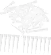 Yardenfun 100Pcs Flower Stems Holder Transparent Plastic Flower Fixation Tube for Arranging Artificial Flowers Easy to Use Water Tubes for Floral Displays and Crafts