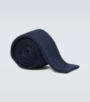 [Zegna] Zegna Knitted silk tie One Size blue