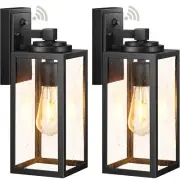 VIANIS 14.5" Large Dusk to Dawn Outdoor Lighting, Black Modern Exterior Light...