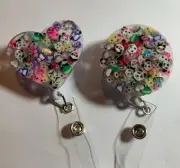 Retractable Badge Reel Name ID Holder Adorable Animal Faces