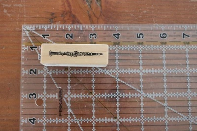 New PSX CLARINET Wind Instrument Music Band Wood Rubber Stamp C-202