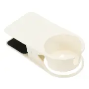 Clamp on Table Bottle Clip Holder with Side Open for Desk Chairs, White