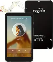 YFFIZQ 4-inch MP3 Player with Bluetooth, Offline Lossless Music, Online Streaming Support, Black