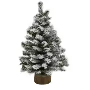 18" Unlit Flocked Canadian Pine Tree TR0043 w