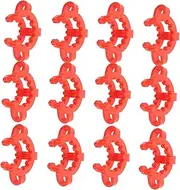 Zerodeko 12Pcs Plastic for Taper Joints Conical Interface Clamps for Laboratory Glassware Securely Holds Flasks Pipelines Random Colors