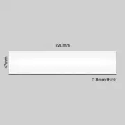 10X WHITE 220mm x 47mm Magnetic Labels | Warehouse Whiteboard Shelf Racking