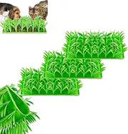 Silicone Grass Mat for Cats, 2024 New Green Grass Silicone Slow Food Mat, 6.7x14.3Inch Pet Snuffle Mat, Cat Grass Mat Food Toy, Encourages Natural Foraging Skills and Stress Relief /1099