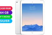 Apple iPad AIR 2 Wifi + Cellular (64GB, Silver) - Refurbished (Excellent)
