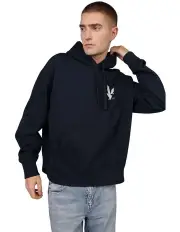 [American Eagle] Logo Graphic Hoodie in Tidal Blue