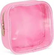 [ASAKKURA] Mini Clear Makeup Pouch Zipper Travel Organizer Bag for Toiletries Cosmetics Compact Storage for Skincare Earphones Essentials Lightweight Design