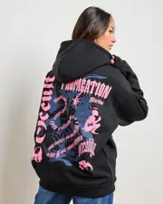 [Kiss Chacey] Kiss Chacey Women's Occult Oversized Hoodie in Jet Black Size XL XL Jet Black