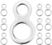 WESIEVYA 10pcs Eight Figure Ring Connector Fishing Tackle Solid Rings Fishing Lure Connector Fishing Quick Clips Fish Hook Ring Tackle Ring Solid Rings for Fishing Lure Making Supplies